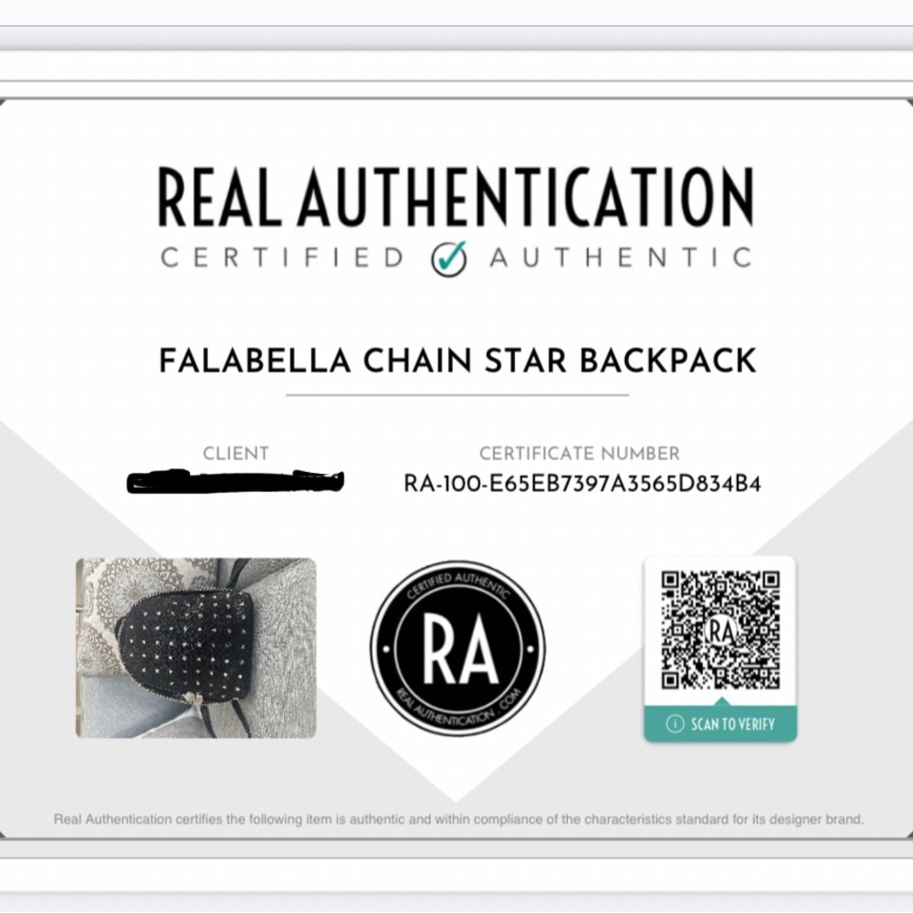 ❌SOLD❌ Stella McCartney Small Black Faux Leather Falabella Star Backpack - Picture 9 of 10